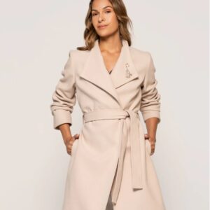 Abrigo cruzado color latte Ludovica
