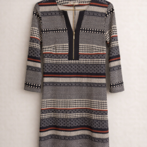 Vestido estampado azul y rojo Ludovica