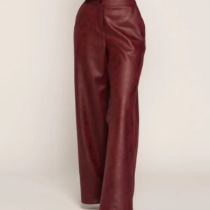 Pantalón burdeo tiro alto Ludovica