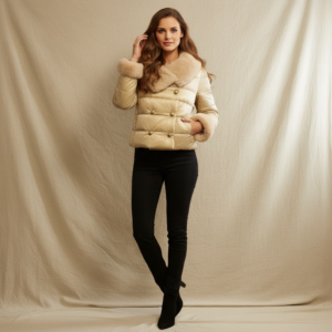 Parka cuello en eco fur Lineatre